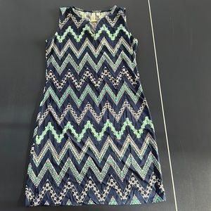 printed shift dress